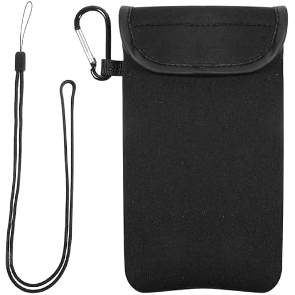 Uniwersalne etui na telefon komórkowy z paskiem do zawieszenia, wodoszczelna neoprenowa skarpeta na telefon komórkowy, na wędrówki i podróże, etui na telefon komórkowy z klamrą (17,5 x 9 cm)