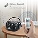 Retekess TR621 CD Player Boombox, Cassette Tape Player AM FM Radio, Stereo Sound, USB and TF Card Playback with Remote Control, Tape Recording, for Home(Black)