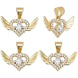 1 BOX 4 STÜCK:Es gibt 4 Herzanhänger mit Flügeln, die in einer Plastikbox geliefert werden.. Die Box kann zum Ordnen und Aufbewahren von halbfertigem und fertigem handgefertigtem Schmuck verwendet werden.