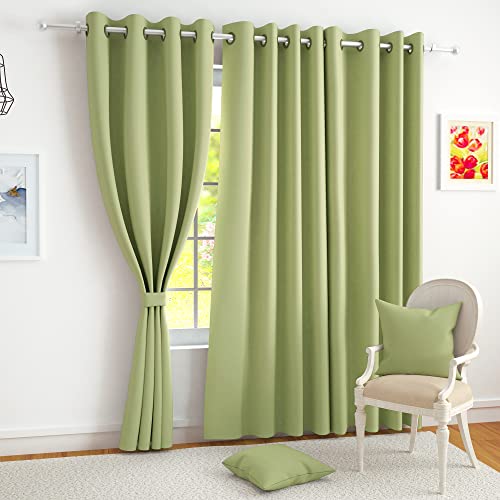 Best Curtain Sets: Festive Blackout vs Sheer 12 Story@Home 100% True Blackout Door Curtains 7 Feet Set of 3, Ligh...