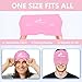Migraine Relief Cap, One Size Fits All Hot/Cold Gel Head Wrap, Migraine Cooling Eye Mask, Strong Elastic Comfort Fit, Reusable Durable for Stress & Headache Relief, FSA|HSA Eligible, Gift Box (Pink)