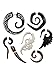 Produktbild Fly Style 1 Stück Fake Expander Spirale Piercing aus Holz, Horn oder Knochen, Modelle:Wespen Ohrklaue