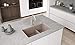 BLANCO Precis Reversible 1-3/4 Double Bowl Kitchen Sink with Low Divide, Truffle