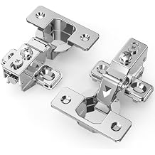 Chibery 20 Pack 1/2" Overlay Soft Close Face Frame & Frameless Hinges, Stainless Steel Quiet 3D Concealed for Kitchen Door, 105 Slow Smooth Hardware Replacement, Self Closing Hidden, Satin Nickel