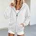 Generisch Sportjacke Damen Leicht Kapuzenpullover Mit Kapuze Langarm Pullover Zipper Hoodie Kapuzenjacke Sport Sweatshirt Joggingjacken Streetwear MIT Reißverschluss