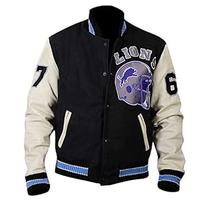 Heren Axel Foley Detroit Lions Beverly Hills Cop Eddie Murphy Letterman zwart Varsity-jack bomberjack