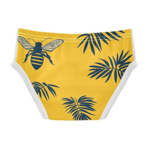 KLL Bees on Yellow Boys Toddler Soft Underwear Briefs Breathable Children Panties2