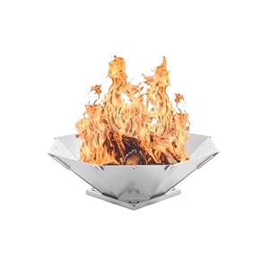 FENNEK Feuerschale Oktagon | Schnell aufgebaut, perfekt für den mobilen Einsatz | Aus hitzebeständigem Edelstahl | Made in Germany