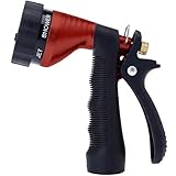 GREEN MOUNT Water Hose Nozzle Spray Nozzle, Metal Garden Hose Nozzle with Adjustable Spray Patterns, Perfect for Watering Plants, Washing Cars and Showering Dogs & Pets