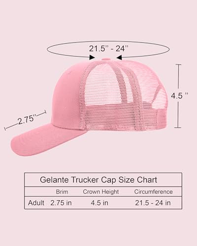 Image of Gelante Mesh Trucker Baseball Cap Snapback Hat Structured Front Panel
