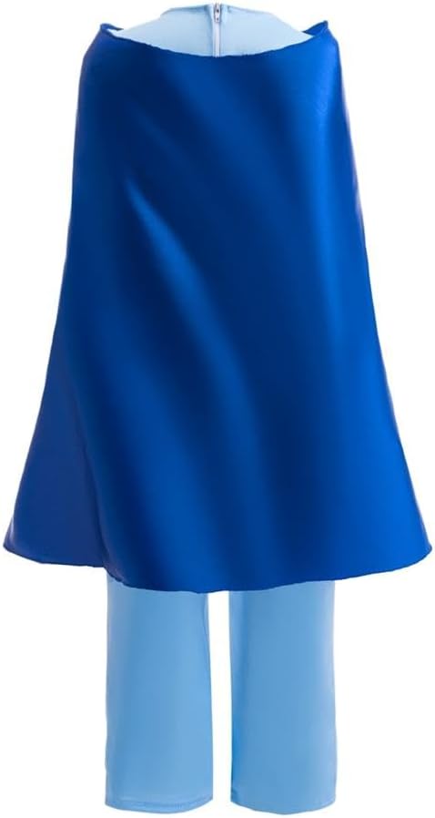Dressy Daisy Toddler Little Girls Shepherdess Bo Halloween Costume Blue Jumpsuit Dress Up Set with Headband and Cape - Image 3