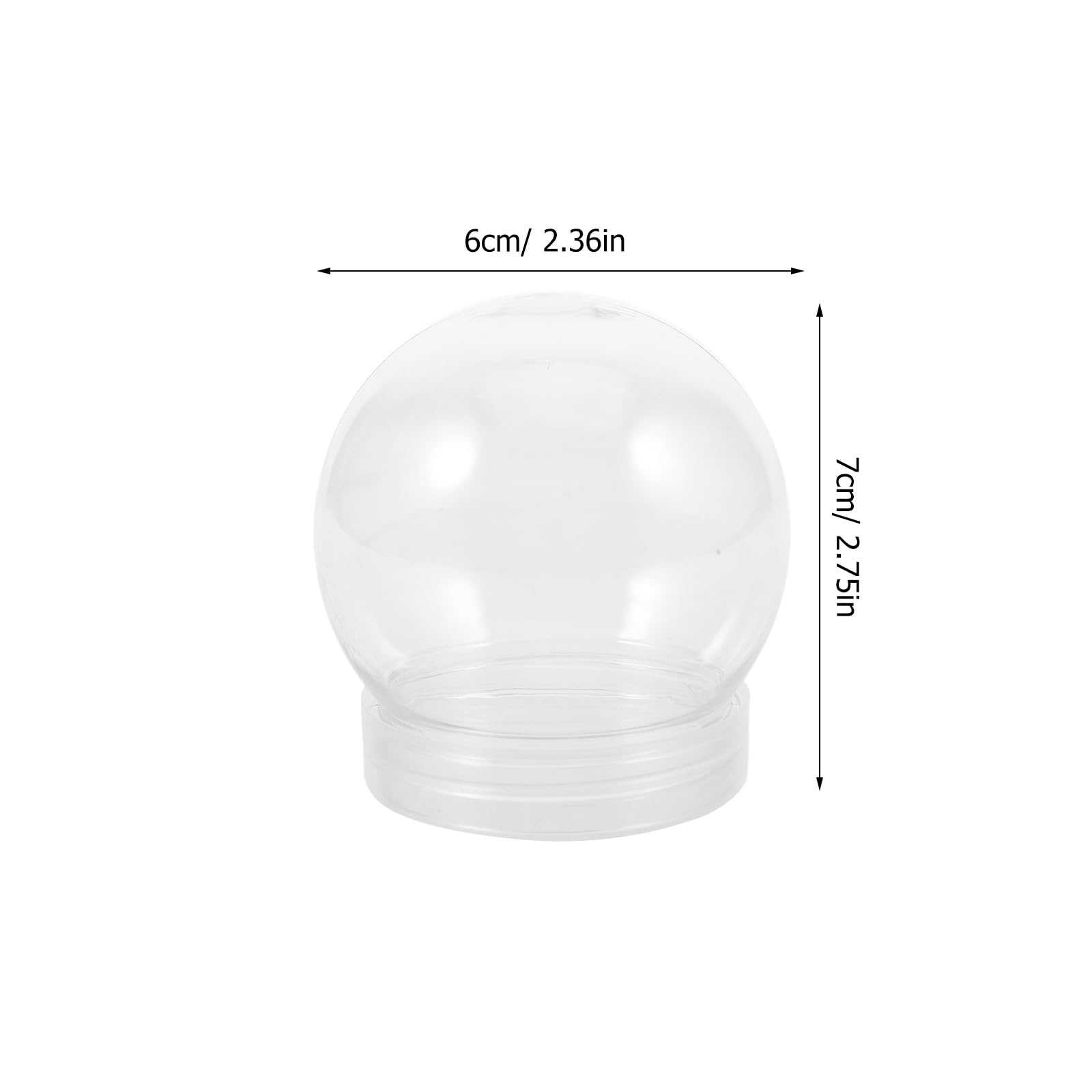 Alipis 20pcs DIY Snow Globe Water Globe - Clear Plastic Container with Screw Off Cap Fillable Water Globe Cookies Candy Jar for DIY Crafts and Customization 150ml