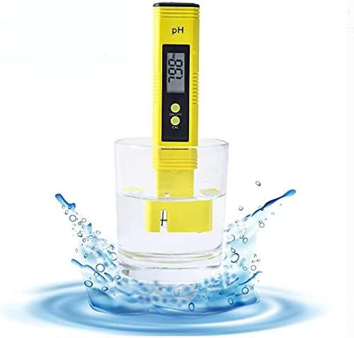 PH Meter for Brewing Water Quality Tester Hydroponics Aquarium RO System Pools, 0-14PH Automatic Temperature Compensation 0.01pH Accuracy, 0-60 Celsius, 3 Packs with Calibration Solution