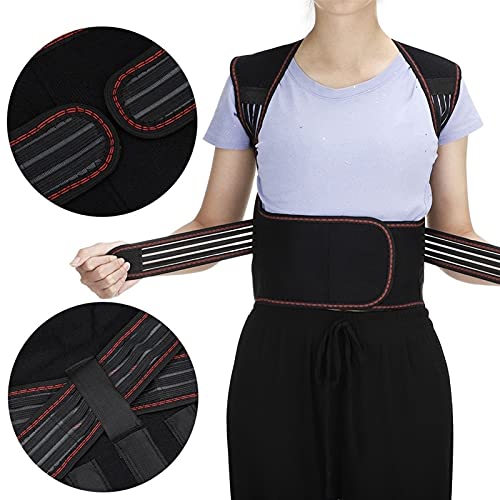 Xmsm Lumbar Decompression Belt For Men& Woman Self-Heating Full Back Support Belt 108Pcs Magnets Waist Back Brace Vest Spine Shoulder Neck Posture Correction Belt ( Size : Large ) #TOP5