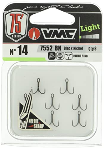 ���p��(Rapala) VMC 7552 ���C�g�C�����C�� �g���u�� BN #12 8pcs 7552 LIGHT INLINE TREBLE 7552BN0012G5J