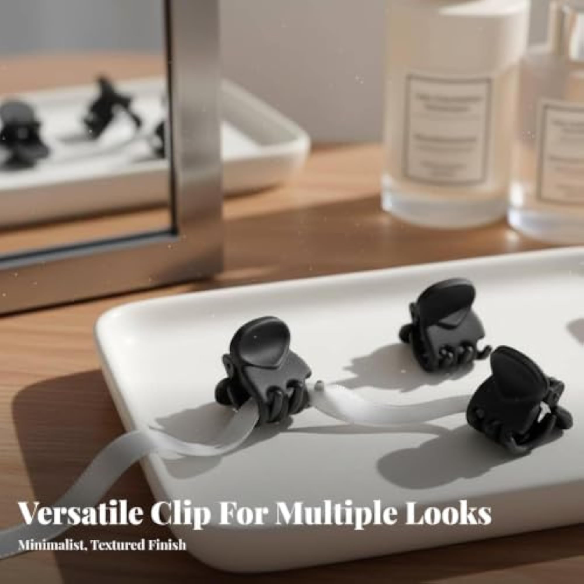Women's Mini Black Hair Clasp, Lightweight Fashion Accessory