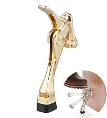 Easy Pedal Kick Down Door Stop Stopper Easy Step Door Kick Doorstop,Premium Quality,Height-Adjustable Rubber Foot,4 Inch