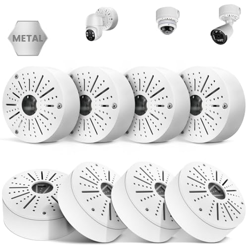 WEILAILIFE 【Compatible Almost All Cameras Type】 Security Camera Junction Box, Universial CCTV Camera Junction Boxes, Outdoor Surveillance Camera Mount Bracket (8 Pack)
