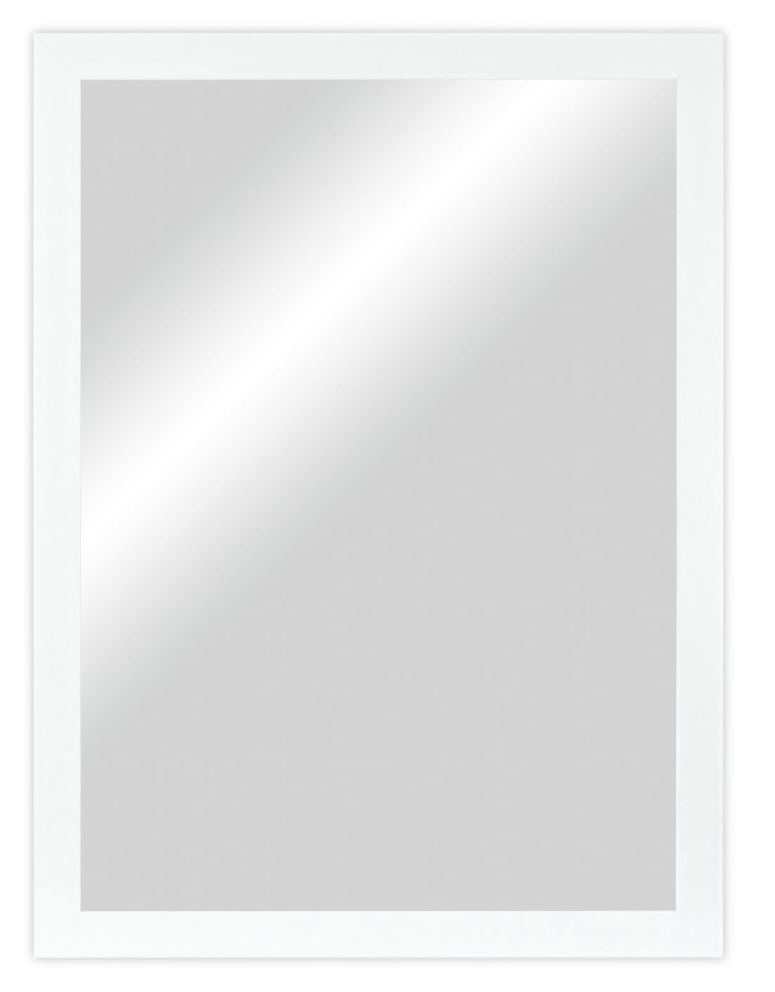 CHELY INTERMARKET Espejo Pared Cuerpo Entero 40x60cm-Marco Exterior 47x67cm MOD-128 Blanco-Liso