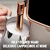 Zulay Kitchen Magia Clasica - Fully Automatic Espresso Machine With Grinder - Touch Screen Coffee Maker With One-Touch Operation - Milk Foam System For Latte, Cappuccino, Macchiato - Cream Copper