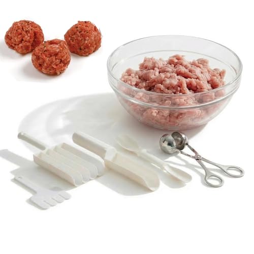 Elfzone Meatball Maker Tool - 3Pcs Meatball Scoop Ball Maker,Stainless