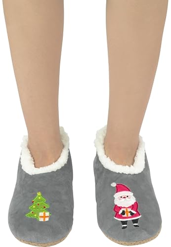Image of BenSorts Fuzzy Slipper Socks for Women Funny House Slippers with Grips | Warm Cozy Cute Socks Non Slip Gifts Thick Stocking Stuffers Christmas