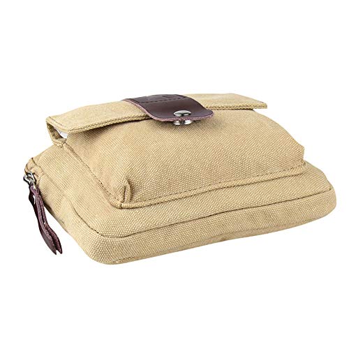 Genda 2Archer Fanny Packs For Women Men Small Canvas Support 47 Inch In Maximun Waistline Khaki #TOP4