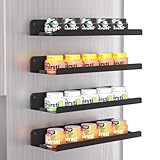 4 Pack Flavor Pods Holder Compatible with Ninja Thirsti，Magnetic Spice Rack Organizer for Refrigerator and Oven，Kitchen Organizers and Storage (Black)