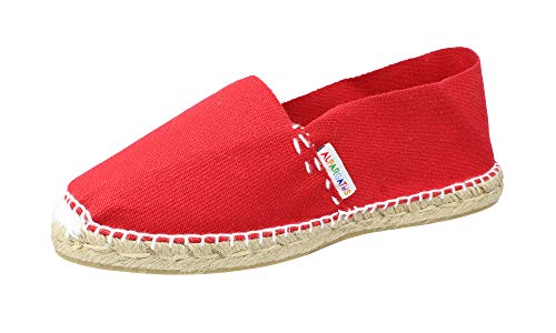 Alpargatus Escabeau classique plat pour femme - Rouge - rouge, 46 EU EU