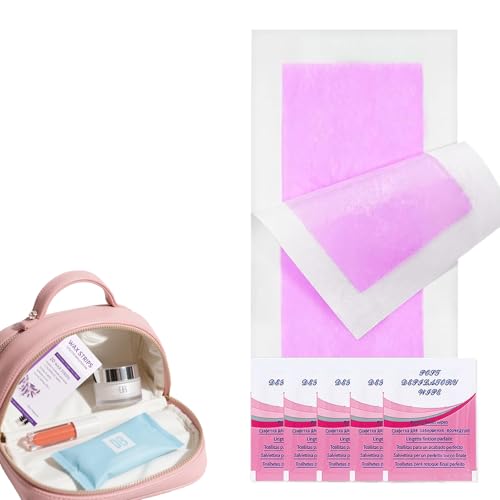 Tiras de Cera Depilatoria - 20 Tiras De Cera Para Zona Del Bikini Con 5 Toallitas | Kit de Depilación para Zona Bikini Brasileña Brazos Piernas Viaje Cuidado Facial