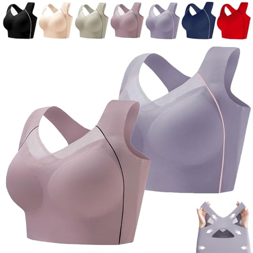 Lovejdrsiey Libiyi Bra, Dotmalls Bra, Libiyi Posture Correction Bra, Full Cup Pads Large Size Breathable Bras for Ladys Women (2PCS-2, 3XL)