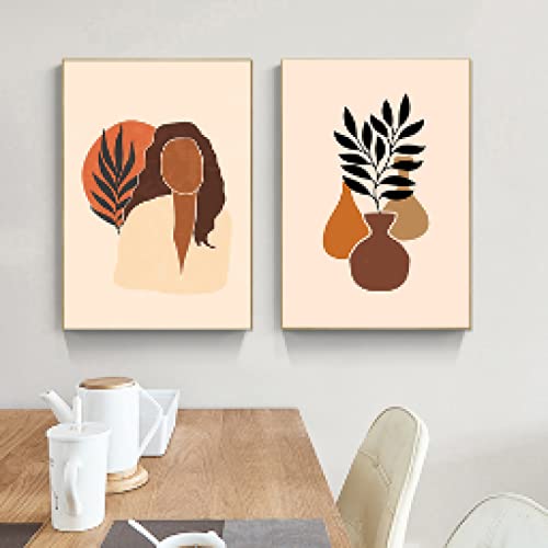 Peinture murale plantes tropicales géométrique affiche toile salon moderne 60x90cm