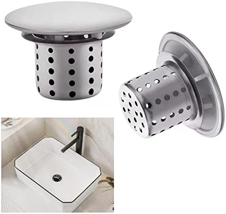 ZINGKING 2PCS Drain Hair Catcher Tub Drain Protector Bathroom Sink Strainer Bathtub Drain Filter Stainless Steel Drain Hair Trap for Bathtub/Shower/Drain