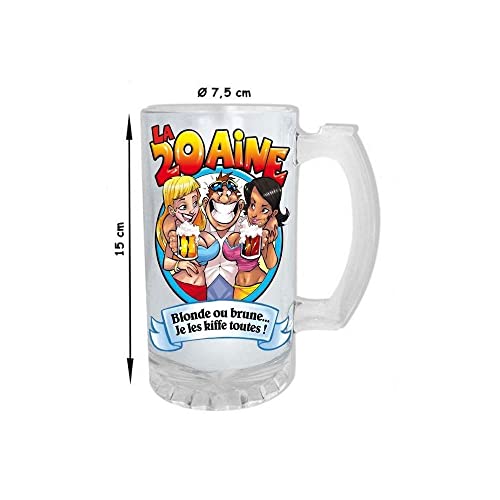 Chope de bière humoristique 50 cl
