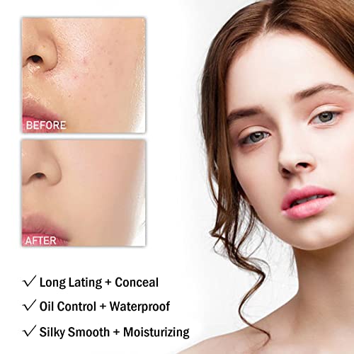 Air Cushion Cc Cream Foundation, Mushroom Head Air Cushion Cc Cream Foundation, Moisturizing Cc Cream Makeup Long Lasting Matte Concealer, Lasting Nude Makeup Pigment Cc Liquid Foundation #02Natural #TOP2