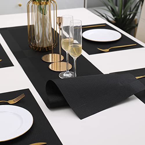 Image of HOKIPO PVC Dining Table Mat 4 Pieces with Runner (AR3126)