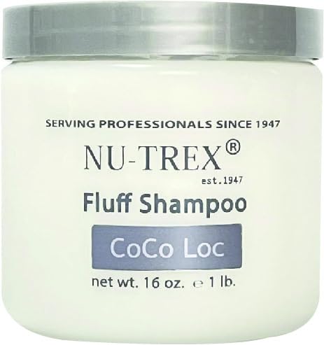 NU-TREX Fluff Shampoo for Clarifying (Coco Loc) 16oz. Coconut scented. Authentic Limited Manufacturer Direct Edition Protection sealed