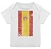 Fussball WM 2022 Fanartikel Baby - Spanien Flagge Vintage - 56-62 - Weiß - Spanien Baby - E110B - Kurzarm Baby-Shirt Jungen und Mädchen