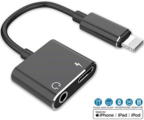 Headphone Jack Adapter for iPhone 11/11 Pro/Xs/Xs Max/XR/ 8/8 Plus/X/7/7 Plus Dongle Charger