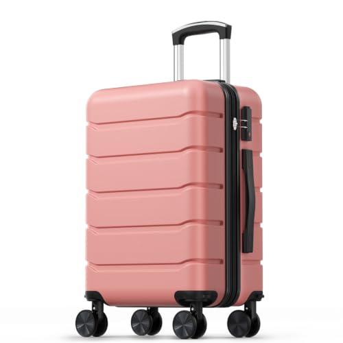 Sweetcrispy 20 Inch Carry on Luggage, Hard Shell Suitcase, Pink by Sweetcrispy - Used condition - US$36.20