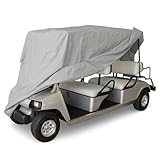 Deluxe 6 Seater Golf Cart Cover fits E Z GO, Club Car, Yamaha Model in Grey