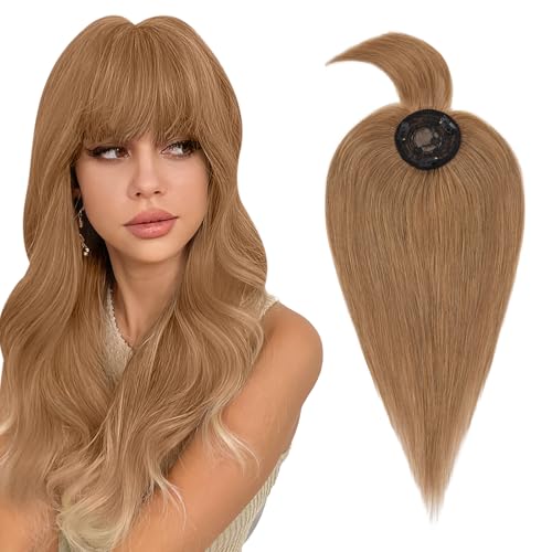 Silk-co Przedłużki do włosów z grzywką (11 cm długości) 7A Remy 50 cm-49 g, 06# jasny brąz