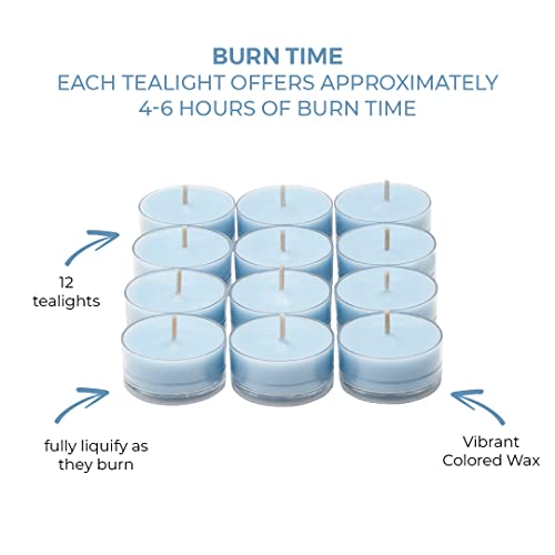 Partylite Tealight Candles, Fragranced Colored Wax With Clear Container, 12 Pack Tea Lights, Made In The Usa (Morning Meadow) #TOP1