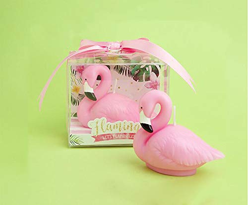 Flyparty Girls Birthday Candles,Handmade Adorable Pink Weeding Party Cake Topper Candle, Baby Shower Festival Theme Valentine's Day Favors Decorations(Flamingos) #TOP1