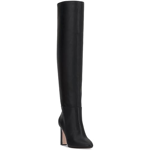 Jessica Simpson Womens Zipper Faux Leather Over-The-Knee Boots - 9 - Black