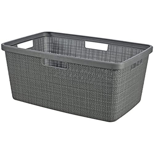 Curver | Panier A Linge Jute 46L, Gris, 70% Recyclé