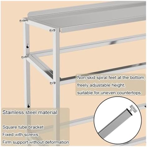 Stainless Steel Condiment Dispenser & Food Display Rack - Versatile Pizza Topping Station for Kitchen & Buffet Organization, Perfect for Easy Access & Serving