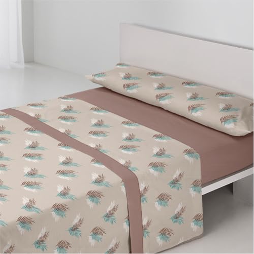 Sedalinne - Juego 3 Piezas sábanas térmicas Navia - Cama 135x190 cm - Tejido Pirineo - Sábanas de Invierno - Total Confort - Incluye Bajera Ajustable, encimera y Funda de Almohada - Color Beig