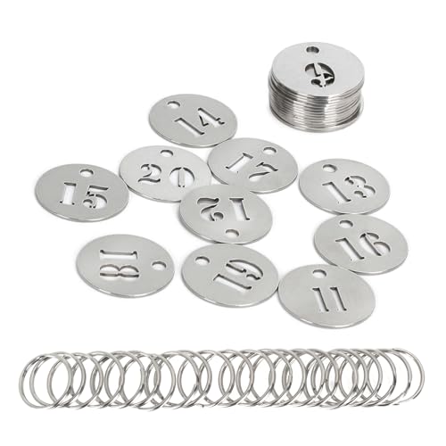 Organiza tus llaves sin perder tiempo con estas etiquetas de acero inoxidable del 1 al 80