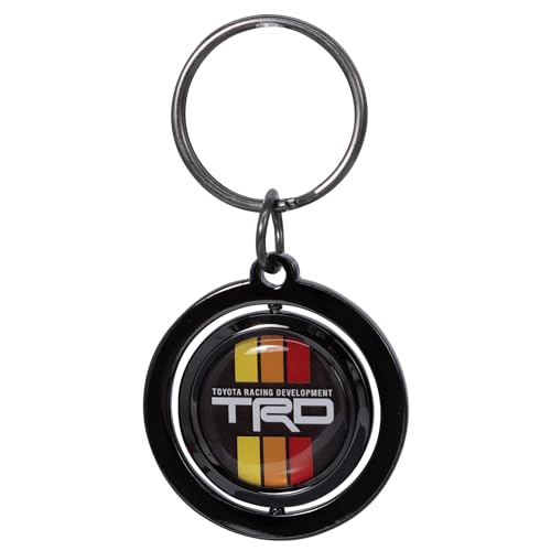 Image of Plasticolor 004590R01 Toyota Racing Development Stripes TRD Black Spinner Key Chain